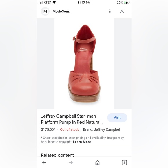 Jeffrey Campbell Star Man Pump in red - Picture 2 of 14